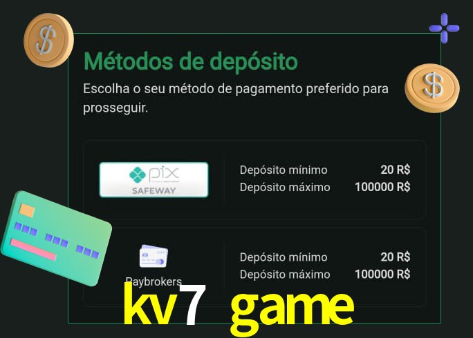 O cassino kv7 game oferece uma grande variedade de métodos de pagamento